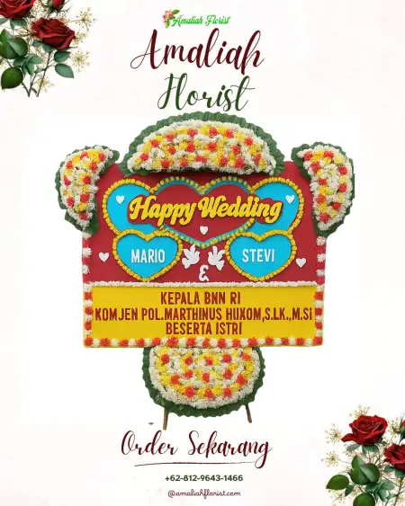 Papan Bunga Pernikahan Sariyoso